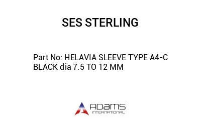 HELAVIA SLEEVE TYPE A4-C BLACK dia 7.5 TO 12 MM