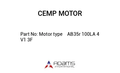 Motor type    AB35r 100LA 4 V1 3F